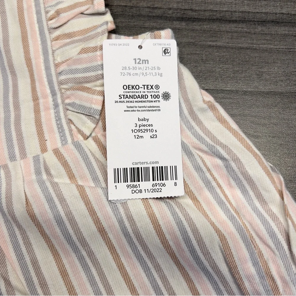 GIRLS Baby 12mo striped tank Dress (No matching pieces)